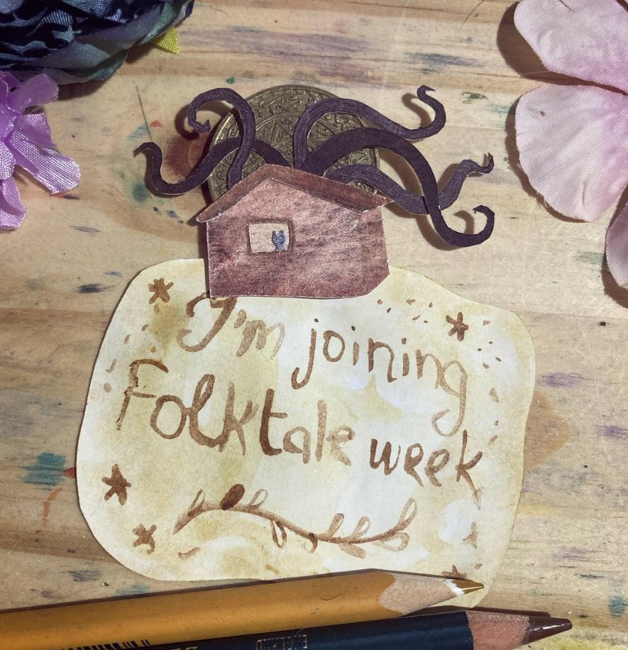 lunoceros's tweet image. I wanted to post it yesterday, but forgot! And yes, I made two "join" pictures and have plans to show two pictures a day (If I finish them on time).
Tiny creepy house with tiny dweller in the window. 
#folktaleweek #papercraft #paperartist #papercut #creepypasta