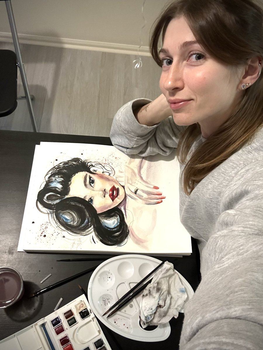 Good night or good morning ✨

Lately my eyes are getting very tired from my computer and ipad. At work I stare at the monitor all the time.

On weekends I paint with watercolors. It helps to relieve my thoughts and my head.