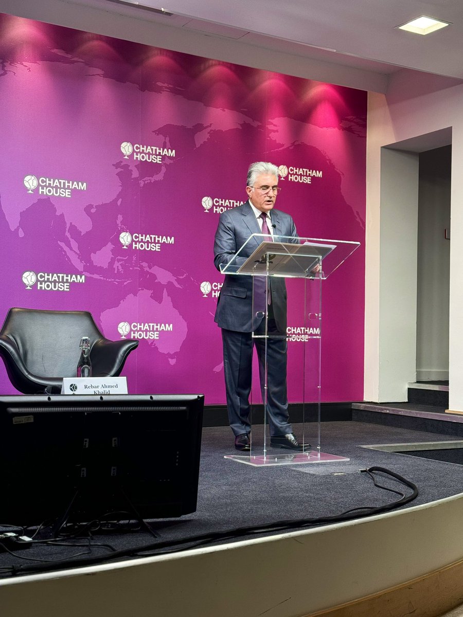 BritKurds's tweet photo. @RayberAhmed 
Welcome to the United Kingdom. A brilliant speech and honest response to questions at @CH_MENAP representing the #Kurdistan Region, #Iraq https://t.co/F6gEEVolqC
