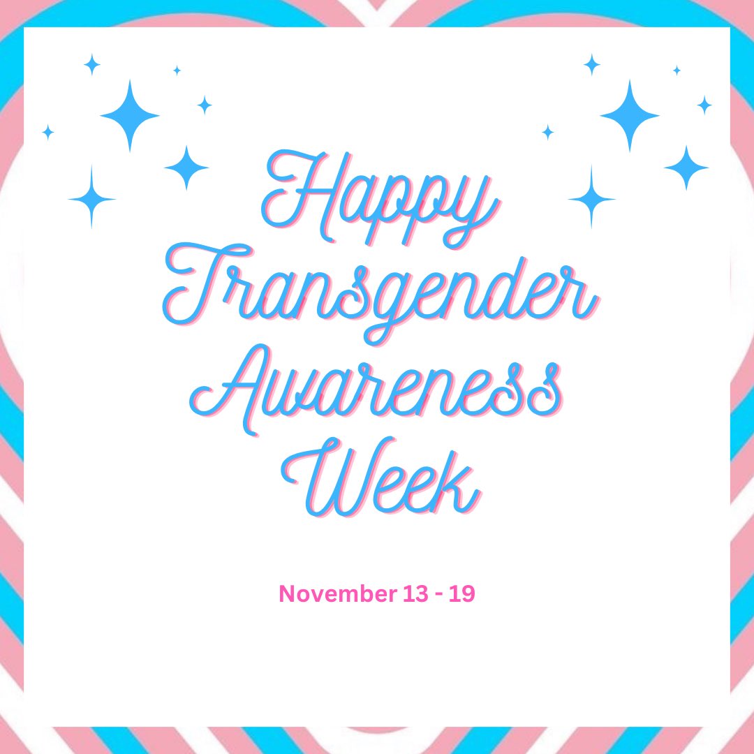 HAPPY TRANSGENDER AWARENESS WEEK! This week we remember all our siblings that are no longer with us due to transphobic attacks they experienced. Hoping that life gets easier for the rest of us still here🙏🏿🏳️‍⚧️