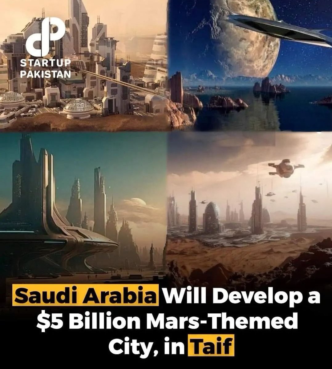 'Revolutionizing urban landscapes! 🌌 Saudi Arabia's visionary move to construct a Mars-themed city in Taif is a groundbreaking leap into the cosmos. Anticipating the convergence of innovation and aspiration! #SpacePioneer #FutureCity #BoldVision'