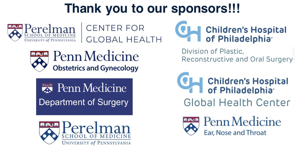 Penn Global Surgery Group (@pennpgsg) on Twitter photo None of this would’ve been possible without the support of our tremendous sponsors from both <a href="/PennMedicine/">Penn Medicine</a> & CHOP, including <a href="/UPennCGH/">CGH</a>, <a href="/pennsurgery/">PennSurgery</a>, Penn OB/GYN, PSOM, Penn ENT, CHOP Plastics and the CHOP Global Health Center. None of this would’ve been possible without the support of our tremendous sponsors from both <a href="/PennMedicine/">Penn Medicine</a> & CHOP, including <a href="/UPennCGH/">CGH</a>, <a href="/pennsurgery/">PennSurgery</a>, Penn OB/GYN, PSOM, Penn ENT, CHOP Plastics and the CHOP Global Health Center.