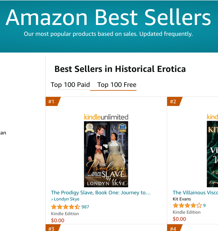 Wow!! 🤩

Today's Book of the Day is the #1 bestseller in its category!!

Congratulations, <a href="/LondynSkyWriter/">Londyn skye</a>!!

The Prodigy Slave, Book One: Journey to Winter Garden

 Get your #free copy today: 
forums.onlinebookclub.org/amazon.php?asi…

#romance #historicalfiction #freebook #music #bestseller