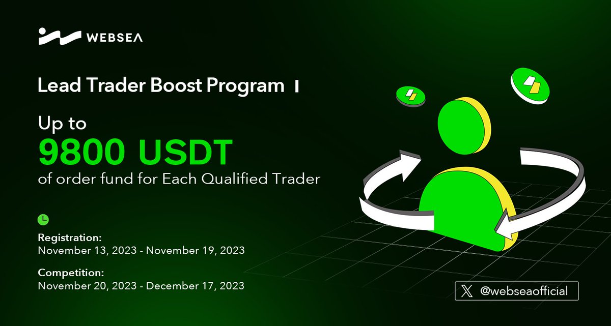 🚀 Lead Trader Boost Program - Up to 9,800 USDT! 🚀

📅 Registration Open: November 13, 2023 - November 19, 2023

🏆 Competition Period: November 20, 2023 - December 17, 2023

🌐 Don't miss out on this exciting opportunity to enhance your trading skills and boost your potential
