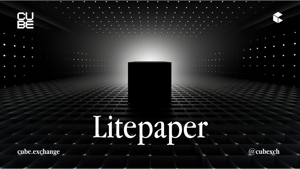 cubexch's tweet image. When Litepaper? Now 🧊
cube.exchange/litepaper