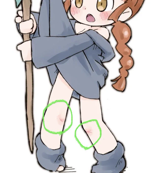 今日はいいヒザの日だそうです。たぶんどなたも気づいてないはず…(過去絵) 