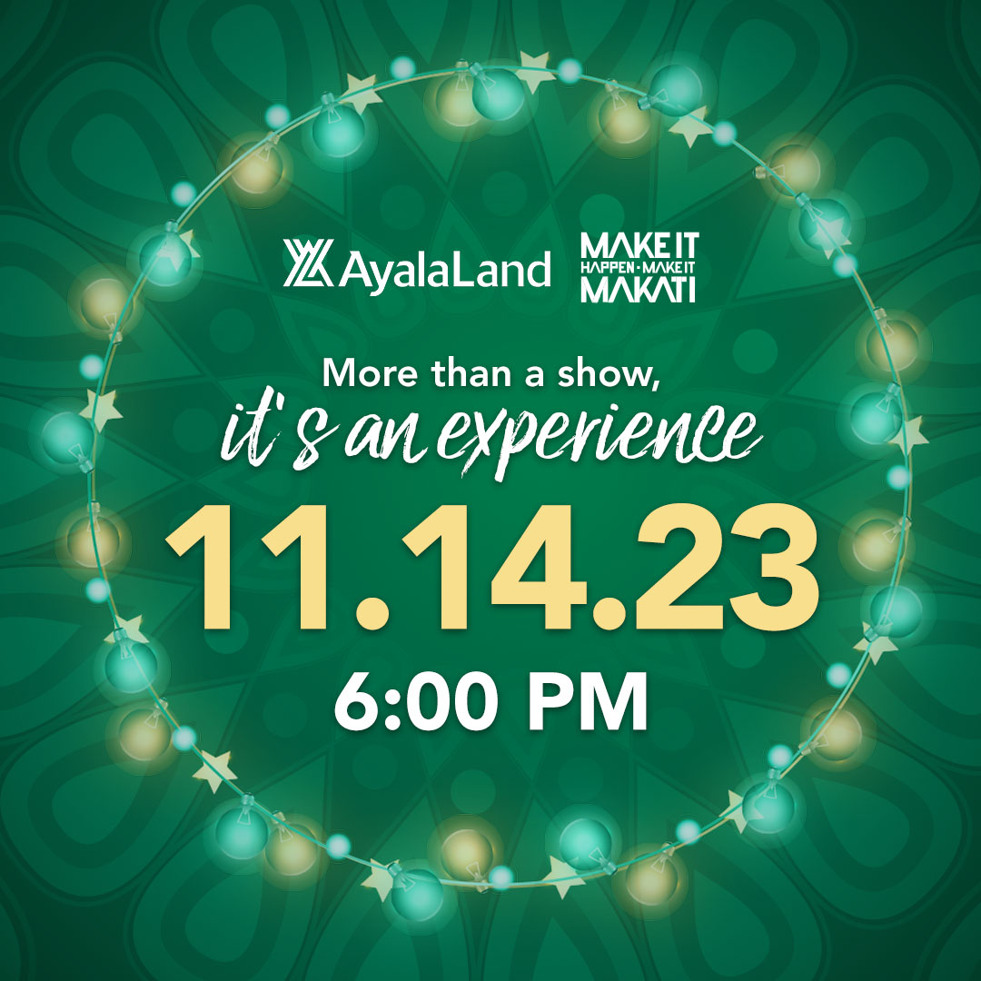 Immerse yourself in a world of enchanting lights, festive decorations, and heartwarming moments as we continue to celebrate the holiday season in style with the grand opening of the Makati Festival of Lights on Nov 14, 2023 at 6 pm.✨

#ChristmasWithAyalaLand