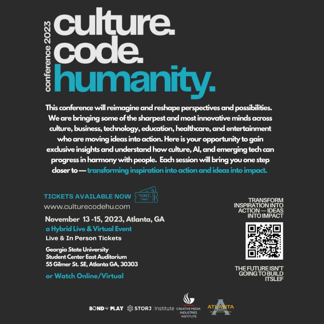 Tomorrow is the day. Join us in Atlanta, Georgia (or virtually) as we engage in this transformative dialogue. #culturecodehumanity #culturecodehu #JamesWorthy