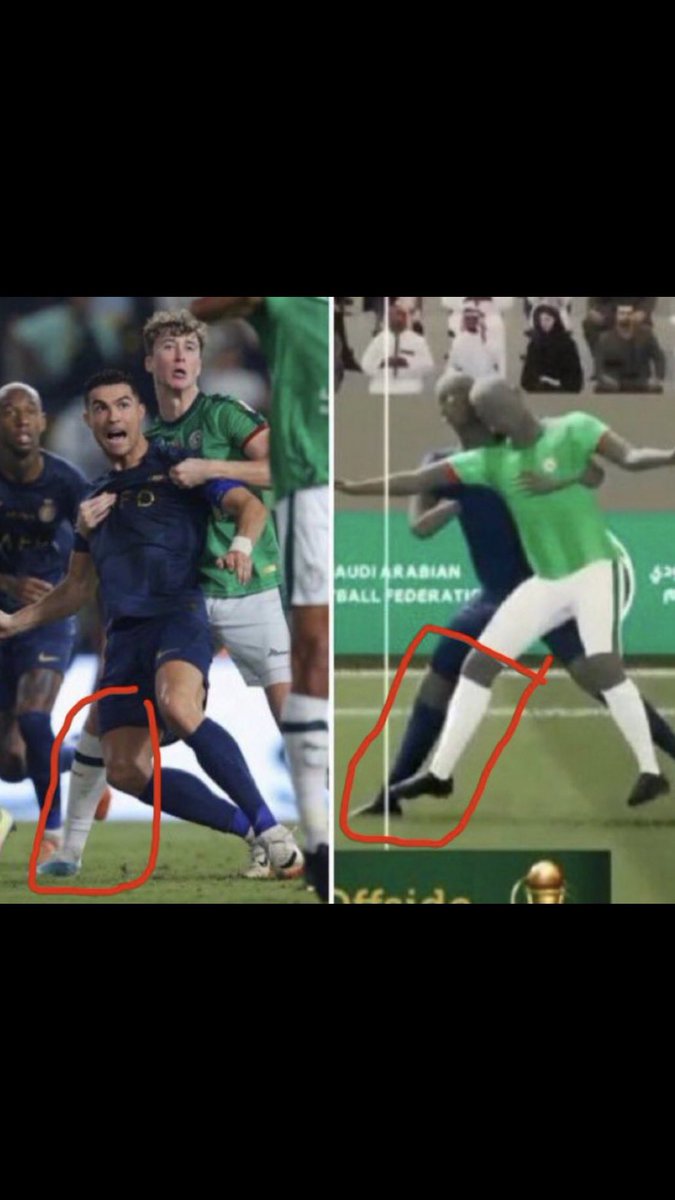 azizoula's tweet image. إعتراف لجنة الحكام بصحة هدف تاليسكا في الإتفاق كان من الممكن أن يترتب عليه:
- عدم طرد تاليسكا
- الفوز في الوقت الأصلي
- عدم حرمان النصر من رونالدو في الآسيوية
- عدم حرمان النصر من تاليسكا مباراتين،،
والآن: ماذا سيتم بشأن هذا التصوير المزور؟
