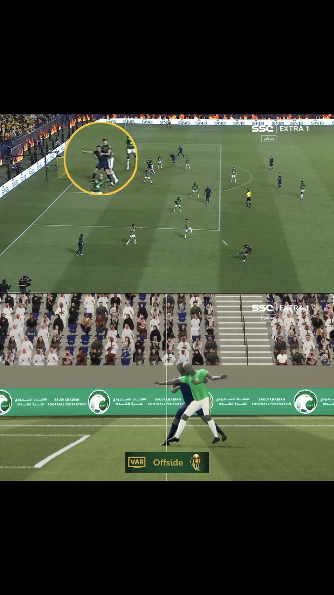 azizoula's tweet image. إعتراف لجنة الحكام بصحة هدف تاليسكا في الإتفاق كان من الممكن أن يترتب عليه:
- عدم طرد تاليسكا
- الفوز في الوقت الأصلي
- عدم حرمان النصر من رونالدو في الآسيوية
- عدم حرمان النصر من تاليسكا مباراتين،،
والآن: ماذا سيتم بشأن هذا التصوير المزور؟