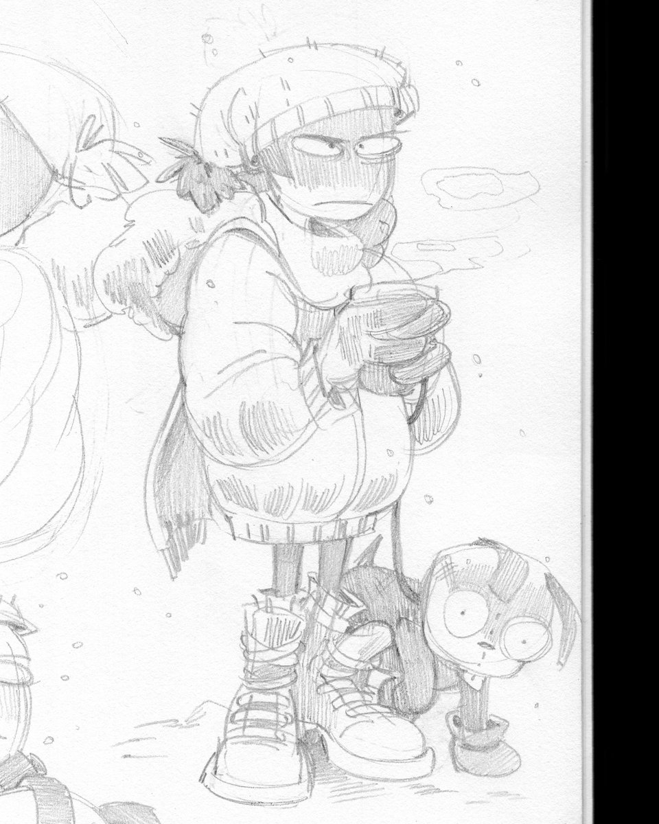 IllusionCHM's tweet photo. Just remembered I can post here :')
.
Winter zim!!!!! euueghghjhhhhhhh!!!1!
.
#invaderzim #invaderzimfanart #zim #gir #sketchbook #traditionalart https://t.co/dmD8mhLaeX