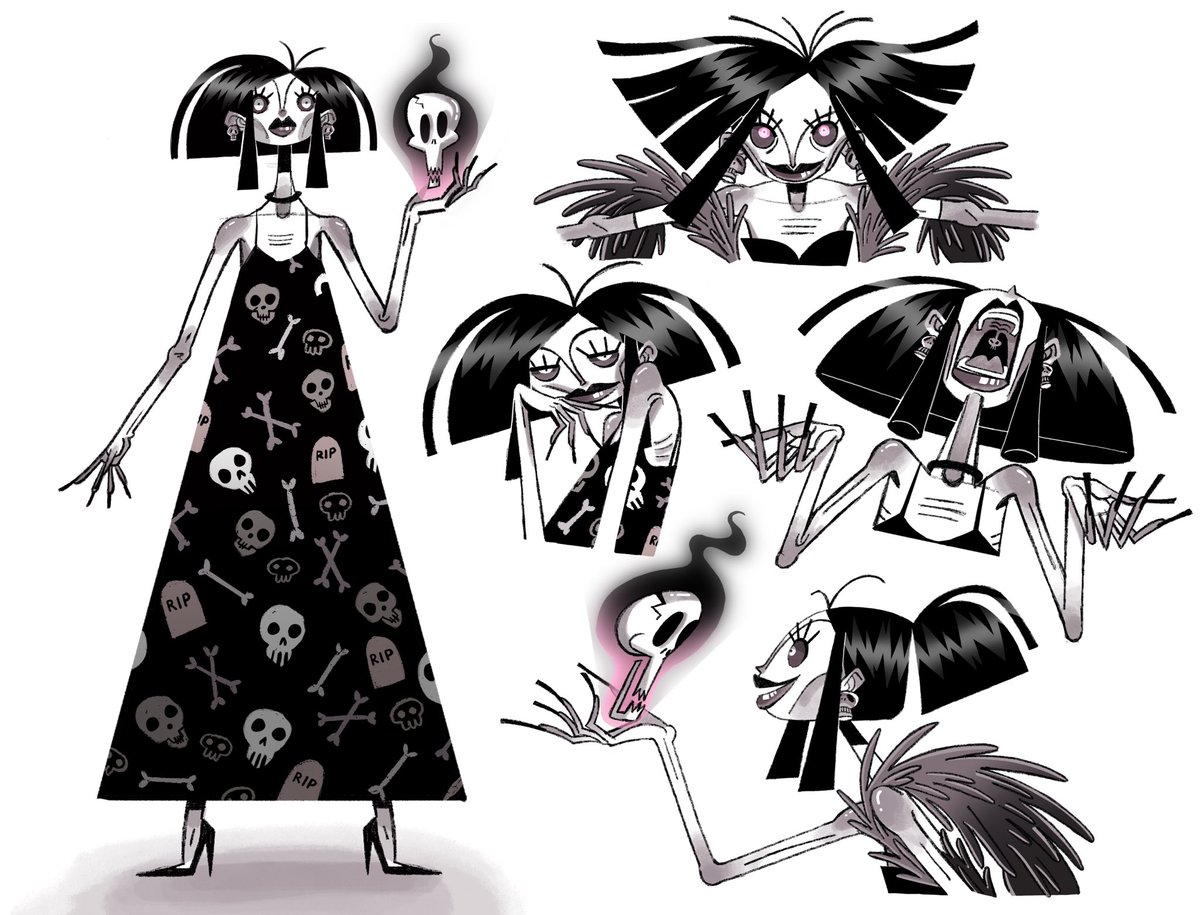 wwuhoo's tweet image. a design for a necromancer! #characterdesign