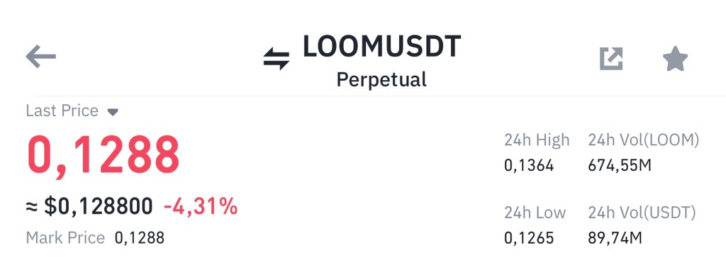 Buy #LOOM here . Target : 50 - 80%