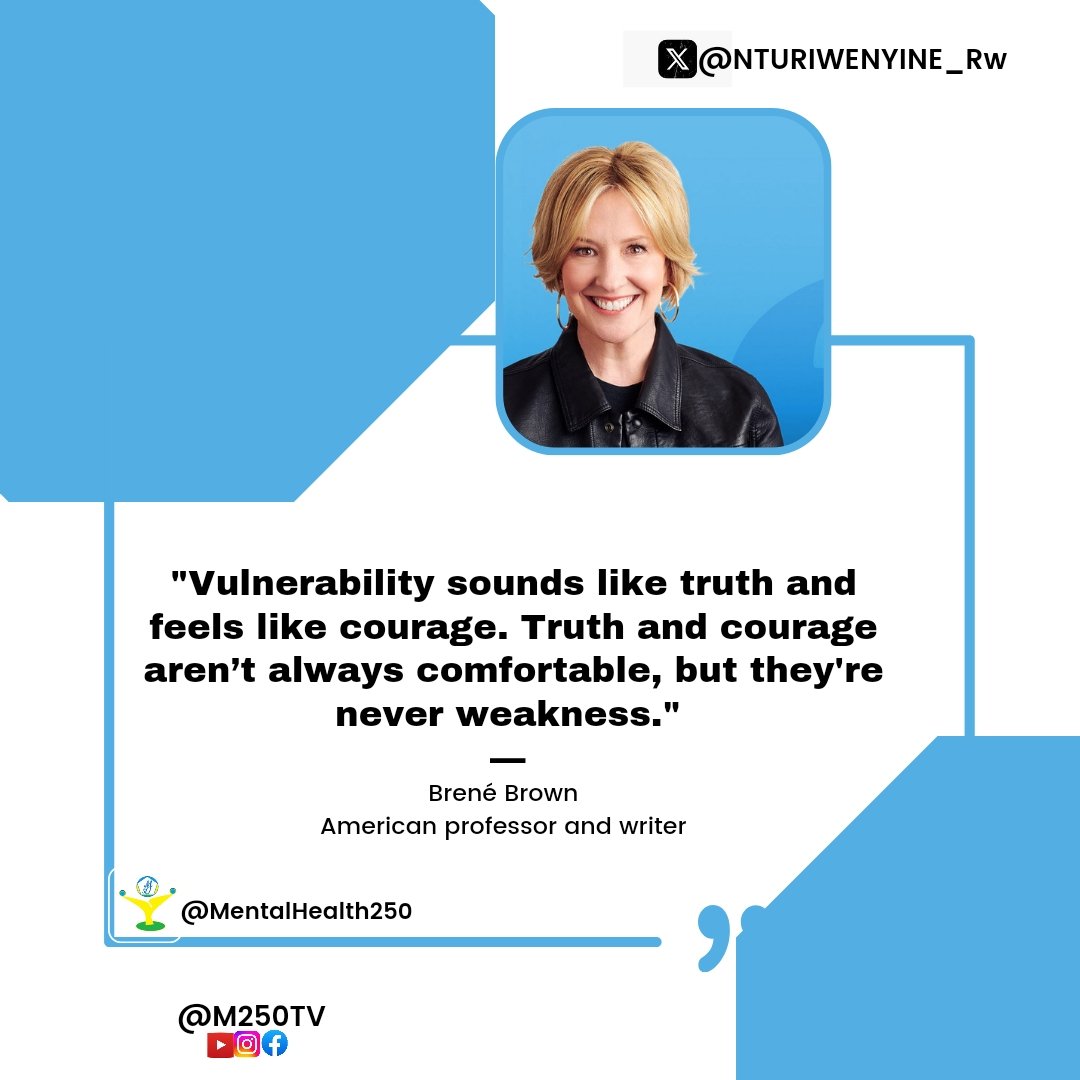 NTURIWENYINE_Rw's tweet image. @Mentalhelth250 
#hirwanda &amp;amp; the #world #truth and #courage are #goodthing  #psychology4better_life #mentalhealth250 #m250tv 

@BreneBrown
