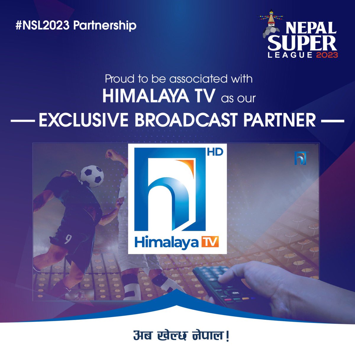 Nepal Super League is thrilled to partner with Himalaya TV as the Broadcast Partner to bring you the ultimate football experience! Get ready for a season of breathtaking goals, intense rivalries, and non-stop excitement. Don't miss a moment - tune in and be part of the excitement