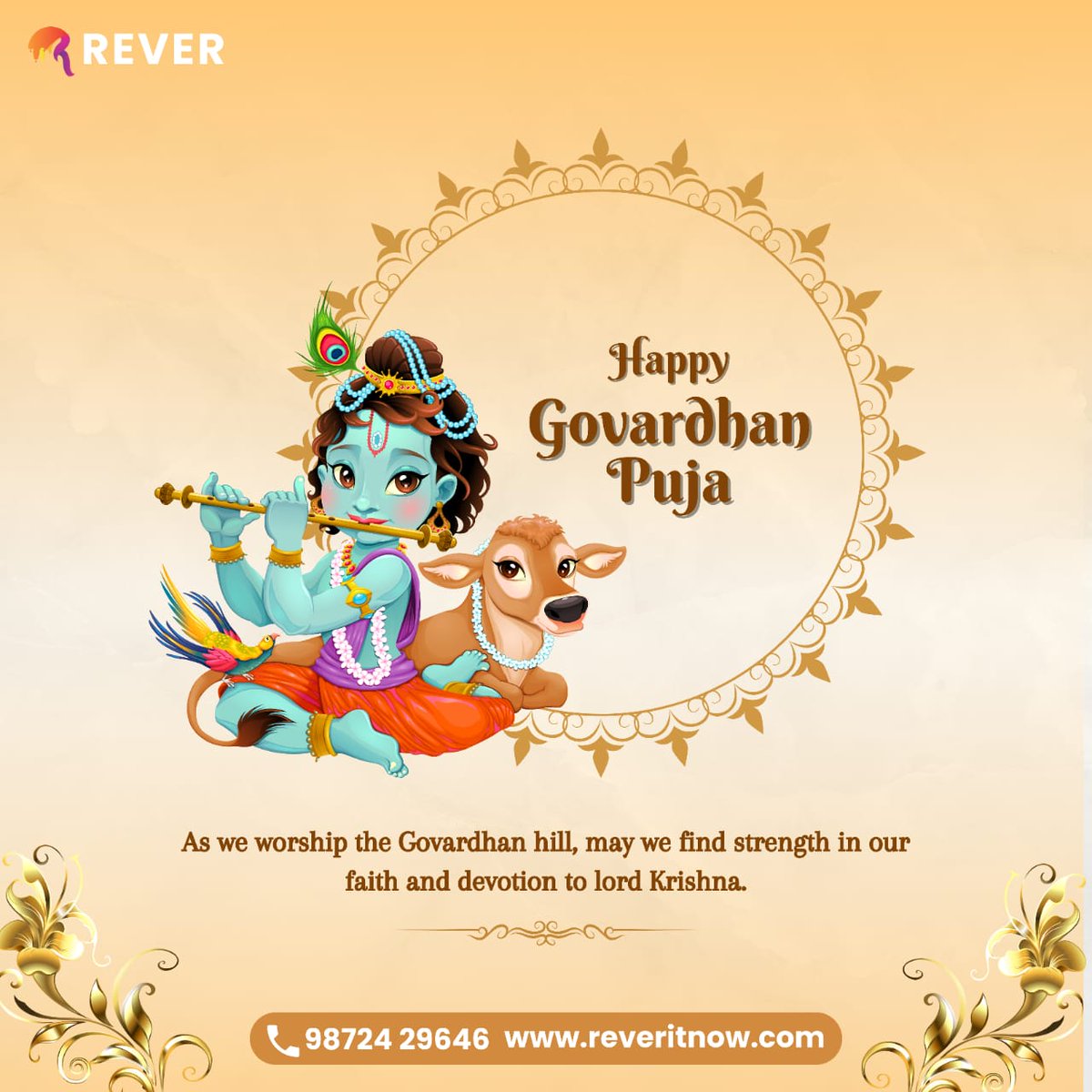 Happy Govardhan Puja! This Govardhan Puja, let the colors of tradition adorn your walls.

#GovardhanPuja #TraditionalVibes  #DevotionInColors #reveritnow #housepaintingservices #ColorfulTraditions #FestiveColors