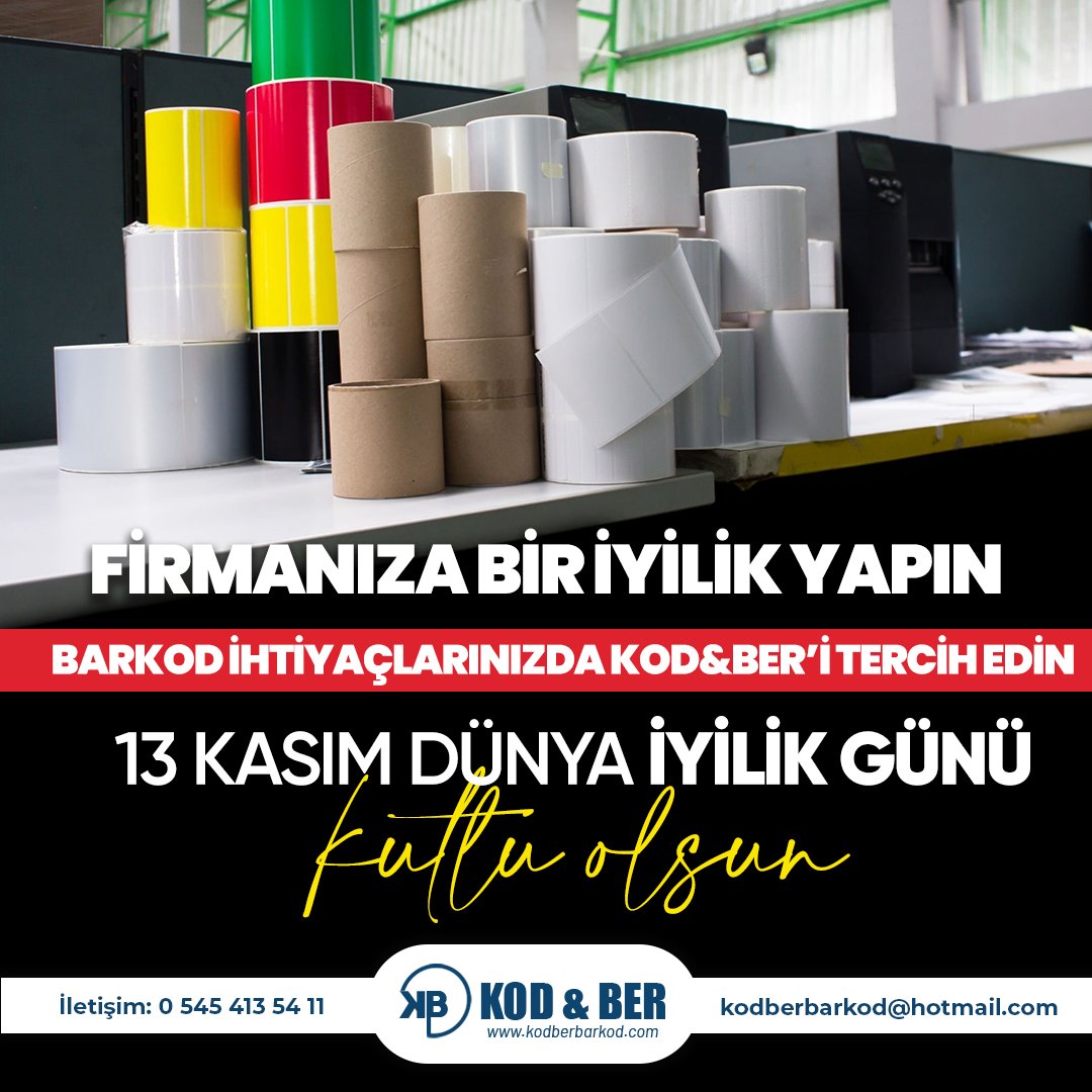Firmanıza Bir İyilik Yapın Barkod İhtiyaçlarınızda Kodber'i Tercih Edin...
#BarkodMakinesi #BarkodYazıcı #EtiketYazıcı #YapışkanlıEtiketYazıcı #EndüstriyelBarkod #ZebraBarkodYazıcı #kodberbarkod #etiket #barkod #argox #KuşeEtiket #termaltransfer #zebra #zebrabarkod #zebrabarkod