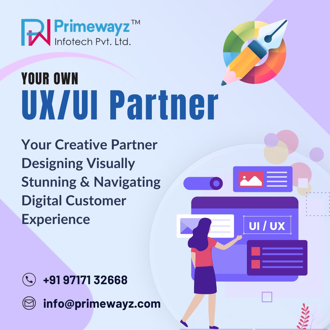 primewayz's tweet image. Utilize our cutting-edge design methodology to improve your user experience. Together, let&apos;s establish a smooth relationship between your audience and brand! 

Connect with us: primewayz.com/contacts/

#uiuxdesign #uiuxsolution #ui #ux #uiux #designing #creativepartner #primewayz