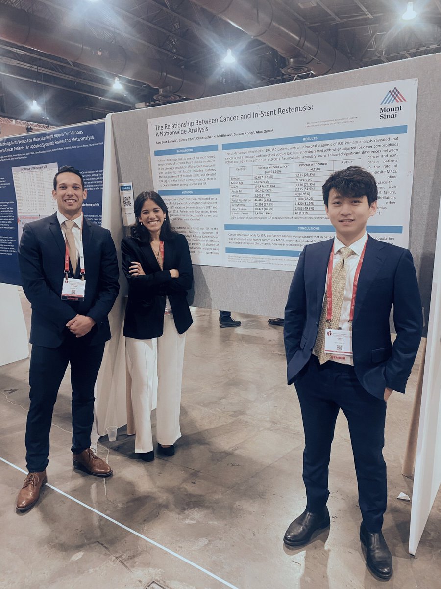 An amazing first AHA conference @American_Heart and an honour to present. Grateful for the mentorship from my attending cardiologists, with special thanks to @HollandTamis and @AshishCorrea for coming to support. A shout out also to chief resident @JjeJoseph and @alaahoda2001.