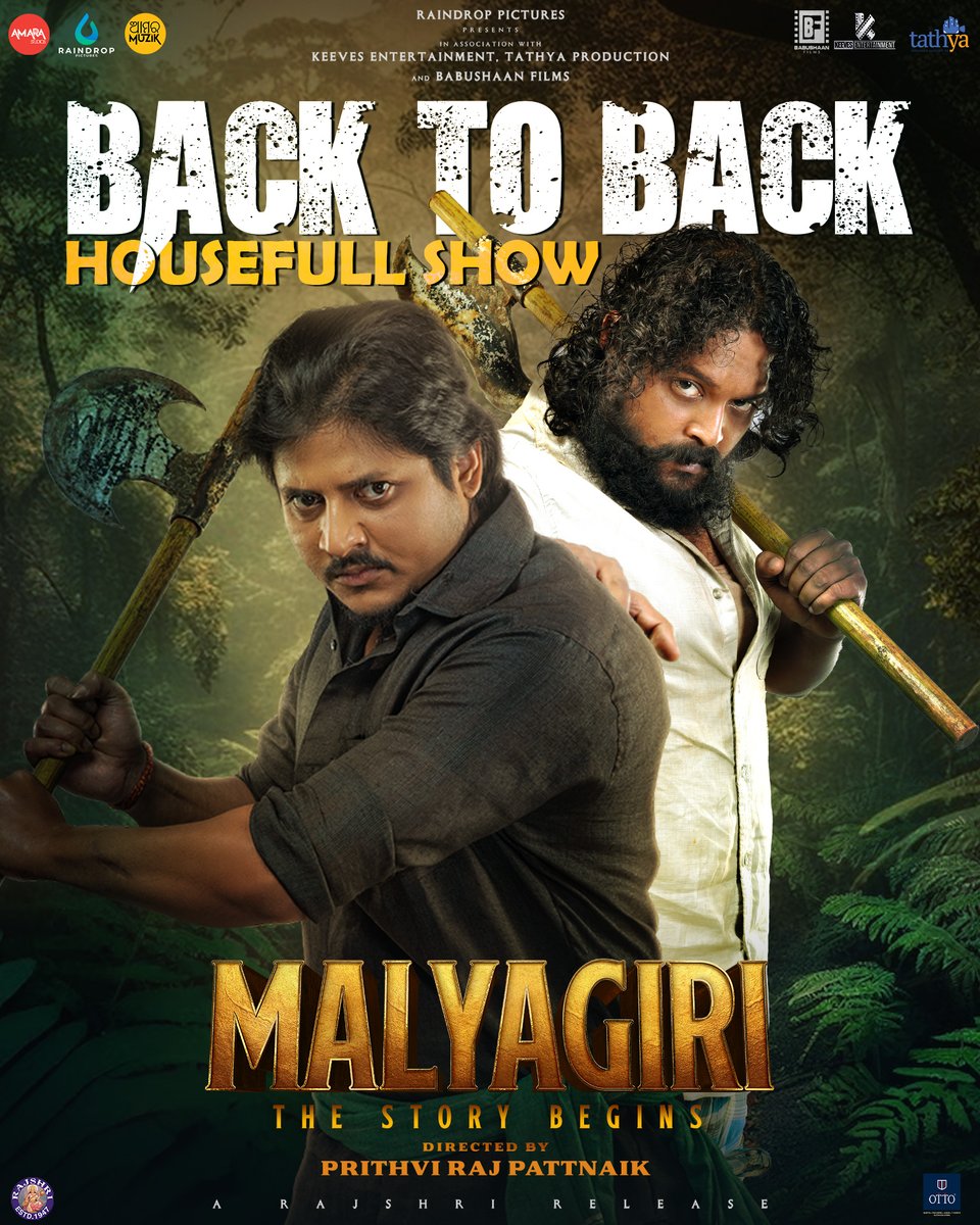AmaraMuzik's tweet photo. " MALYAGIRI " Getting Back to Back Housefull Show !!  

https://t.co/0vJkpuO6KY

@babushaansai #AmlanDas @Sivanisangita24
@suryamayee @prpdir @AmaraMuzik 

#BlockbusterMalyagiri #MalyagiriMovie #MalyagiriRunningSuccessfully #MalyagiriOdia #Malyagiri #AmaraMuzik https://t.co/jVPaKROLEK