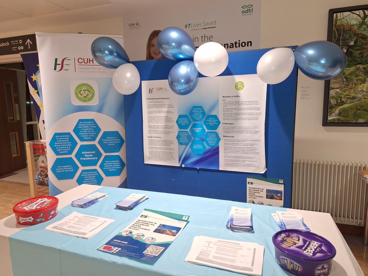 Louise M Murphy (@louisemmurphy1) on Twitter photo It's here again! International #ANP week, show support to your advanced practice colleagues 👏
Call to say hello at our stand <a href="/CUH_Cork/">Cork University Hospitals</a> main reception 😊
<a href="/CuhANP/">CUH Advanced Nurse Practitioners</a> <a href="/uccnursmid/">UCC School of Nursing & Midwifery 🌈</a> <a href="/NMPDUCorkKerry/">NMPDU South West</a> <a href="/Nooney36/">Anne</a> <a href="/iaanmp/">IAANMP</a> <a href="/NurMidONMSD/">ONMSD</a> <a href="/irnf_ireland/">IRISH RHEUMATOLOGY NURSING FORUM</a> It's here again! International #ANP week, show support to your advanced practice colleagues 👏
Call to say hello at our stand <a href="/CUH_Cork/">Cork University Hospitals</a> main reception 😊
<a href="/CuhANP/">CUH Advanced Nurse Practitioners</a> <a href="/uccnursmid/">UCC School of Nursing & Midwifery 🌈</a> <a href="/NMPDUCorkKerry/">NMPDU South West</a> <a href="/Nooney36/">Anne</a> <a href="/iaanmp/">IAANMP</a> <a href="/NurMidONMSD/">ONMSD</a> <a href="/irnf_ireland/">IRISH RHEUMATOLOGY NURSING FORUM</a>
