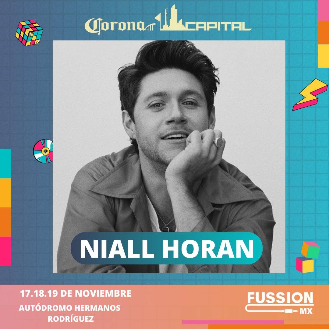 MxFussion's tweet photo. ¡Niall Horan regresa a México! El cantante y compositor irlandés que formó parte de One Direction, será parte del festival Corona Capital 2023. ✨💖🎟️ https://t.co/0V3Z1ZuavQ