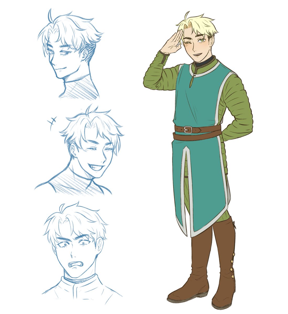 macchaato's tweet image. A roleplay OC of mine. A young guard in a small and peaceful town who longs for excitement and adventure.