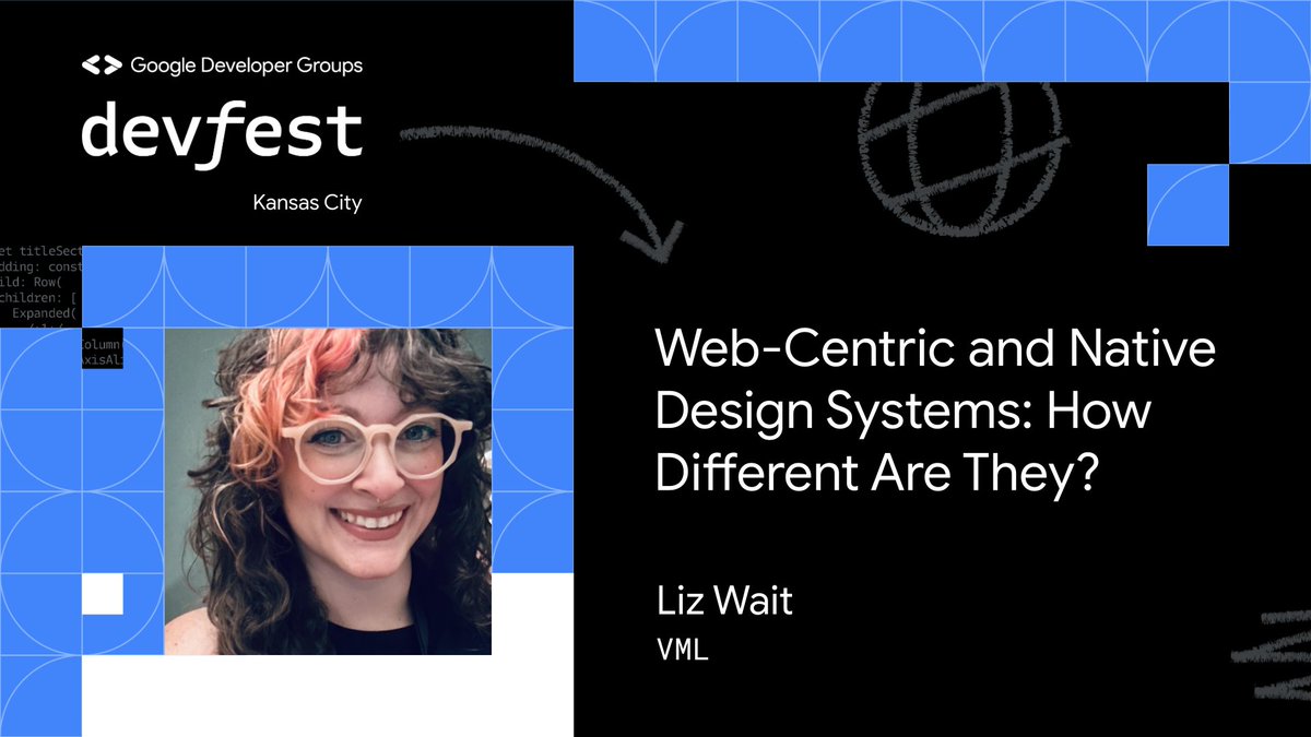 devfestkc's tweet image. Join iOS developer and CPACC professional @auraswap as she discusses design systems for web, native-only, and multiplatform apps. Whether you&apos;re building a new app or looking to update your current project. 

Tickets and info at devfestkc.com. #Design #WebDev #MobileDev