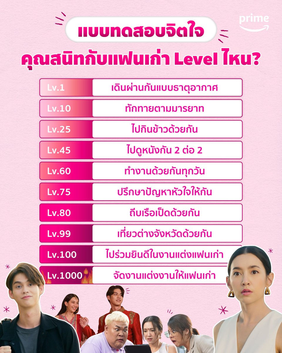 อยากทดสอบความแข็งแกร่งของใจคน
ลองมาทดสอบว่าคุณสนิทกับ 'แฟนเก่า' ได้ถึงขั้นไหน

#PrimeTH #CongratsMyEx
#ลุ้นรักป่วนก๊วนแฟนเก่า
#bellacampen #bbrightvc 
#ปิงปอง #ใบเฟิร์นภัสสกร