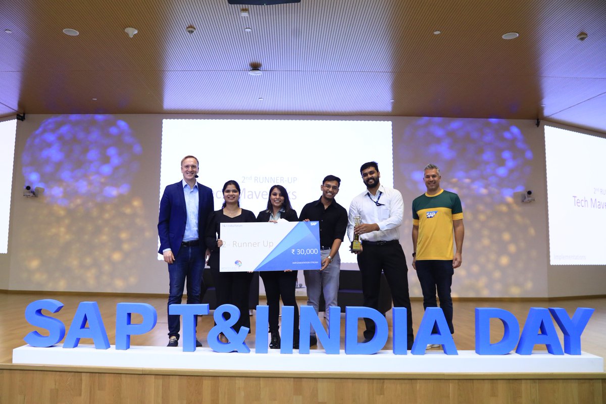 Thrilled to see my colleagues, just 6 months into their career journey, create a fantastic #GenerativeAI app on #SAPBTP. 
Even more exciting? Receiving an award from <a href="/SAP/">SAP</a>   CTO and Executive Board Member <a href="/JuerMueller/">Juergen Mueller</a>, alongside #MartinHeinig 

Kudos to <a href="/maste_swati/">Swati Maste</a>