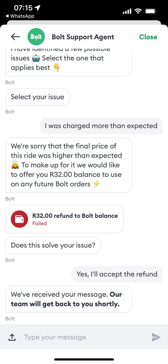 JannieBez88's tweet photo. @boltapp your drivers never stop the trips and when you report the problem your refund failed … im in good mind to report this to my bank and you wont be able to debit any accounts from my bank this is fraud https://t.co/dmVeSADyiQ