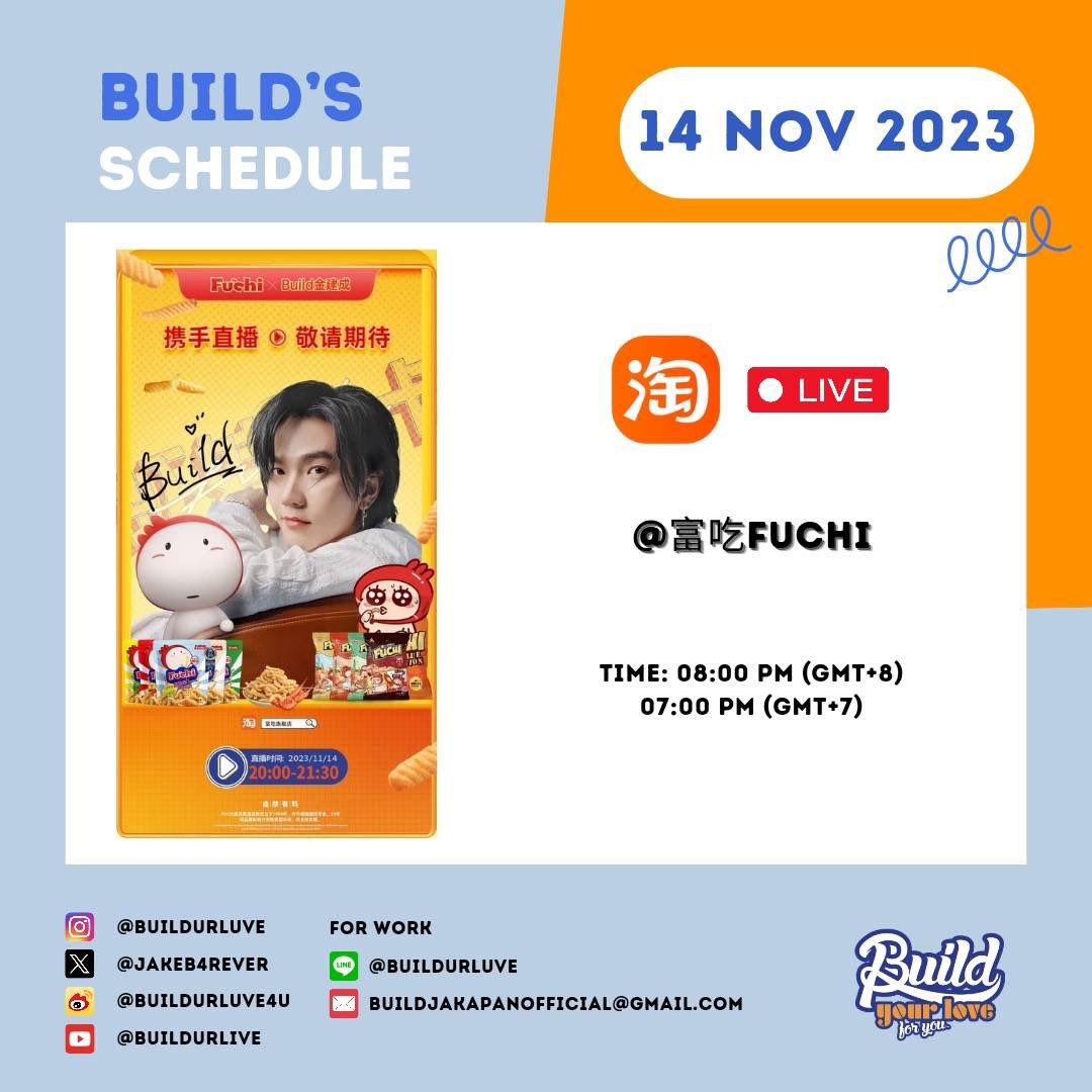 buildyourlove4u's tweet photo. Build's Schedule 
13Nov - 19Nov 2023
เจอหน้ากันบ่อยๆอย่าเพื่งเบื่อหน้าน้อนบิวน้าา💙😚
@JakeB4rever
#BuildJakapan #Beyourluve 
#BuildsSchedule https://t.co/cqeUl1cwTZ