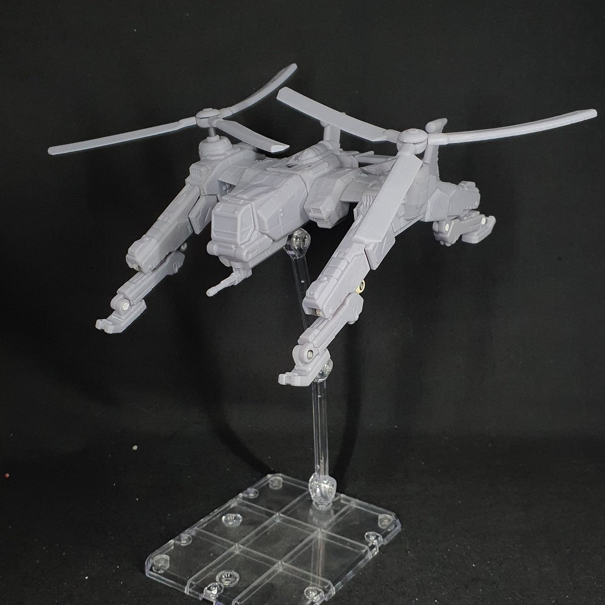 SeanSuchanya's tweet photo. 2nd print of the Dragonfly VTOL.  The new parts fit better but the wing connectors need to be stronger. I might proceed to paint one as i make further adjustments. #miniature #3Dprinting #3dprint #mech #mecha #robot #toyprototype https://t.co/UboladZis8