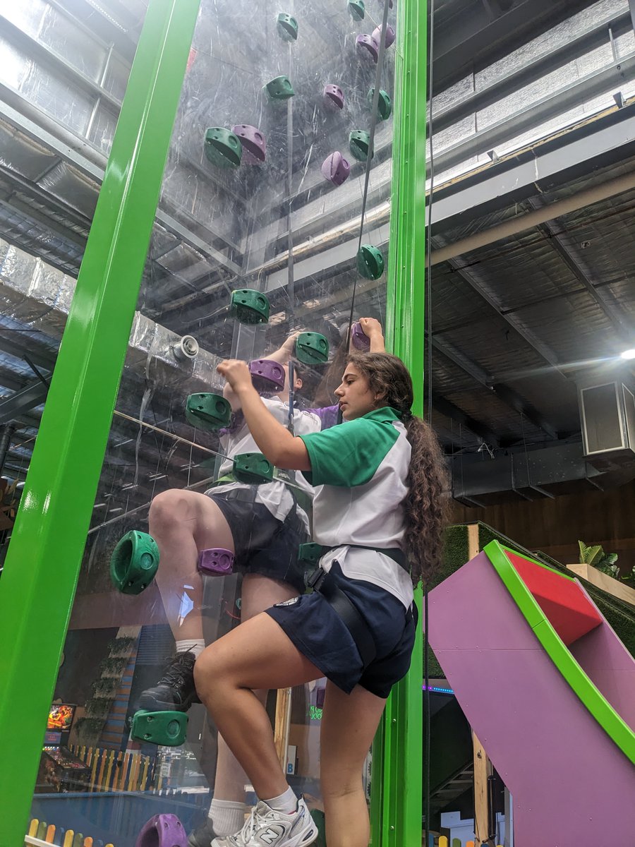 Today our students in 9A challenged themselves by scaling the heights and obstacles at GoClimb. The activities encouraged students to use their problem solving and quick decision making skills.