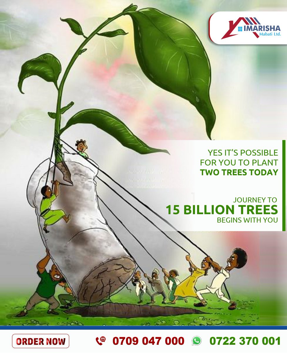 "He who plants a tree. Plants a hope."

Best wishes to you as you plant your tree's today.

#15BillionTreesChallengeKE 
#NationalTreePlantingDay