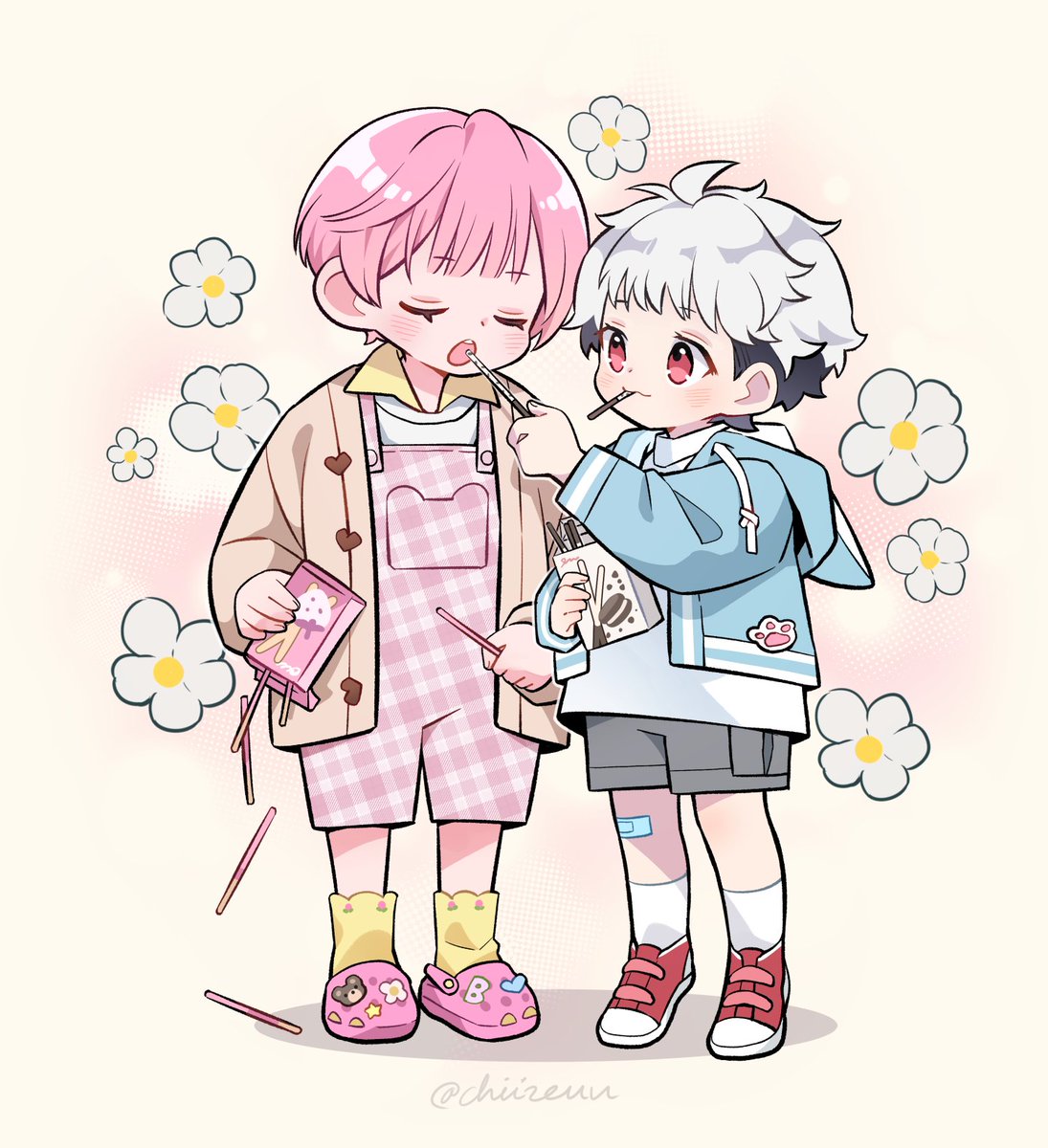 chiizeuu's tweet image. Strawberry and oreo! 🌸