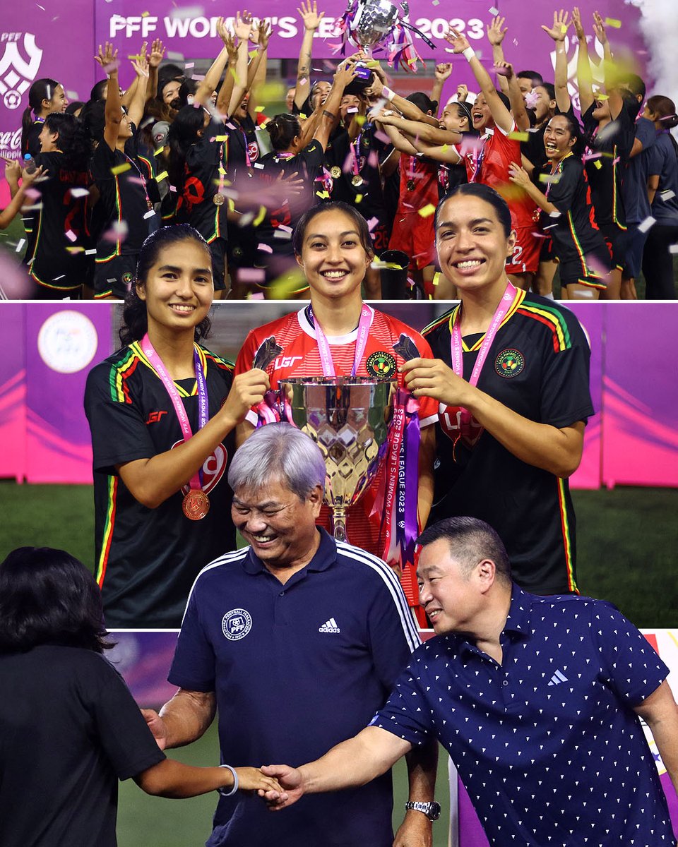 Congratulations to @KayaFC on winning the @PFFWomensLeague! 

#FilipinasInAction @camrod_, @innapalacios and @_halimoriah are part of the team that won the maiden title.

Our team manager Jefferson Cheng was also present to witness the historic event at RMS.

Well done ladies! 👏
