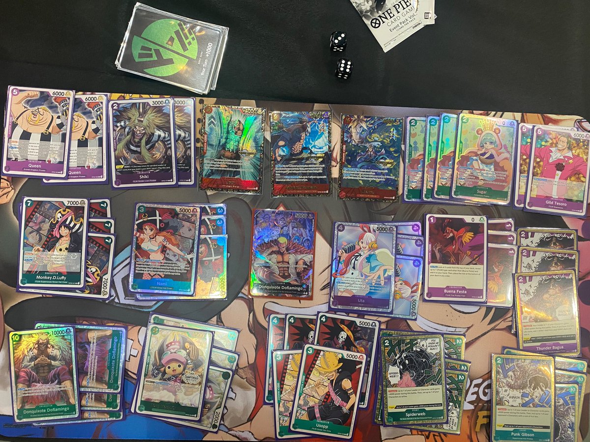 TTA_RB's tweet photo. 12th out of 1377 at one piece November Pasadena regionals. 9-1 record.

Matchups:
R1 Bp kaido w
R2 queen w
R3 kinemon w
R4 kata l 
R5 gp doffy w
R6 nami w
R7  kata w
R8 kata w
R9 blue croc w
R10 Law w https://t.co/s9j1eZDlba