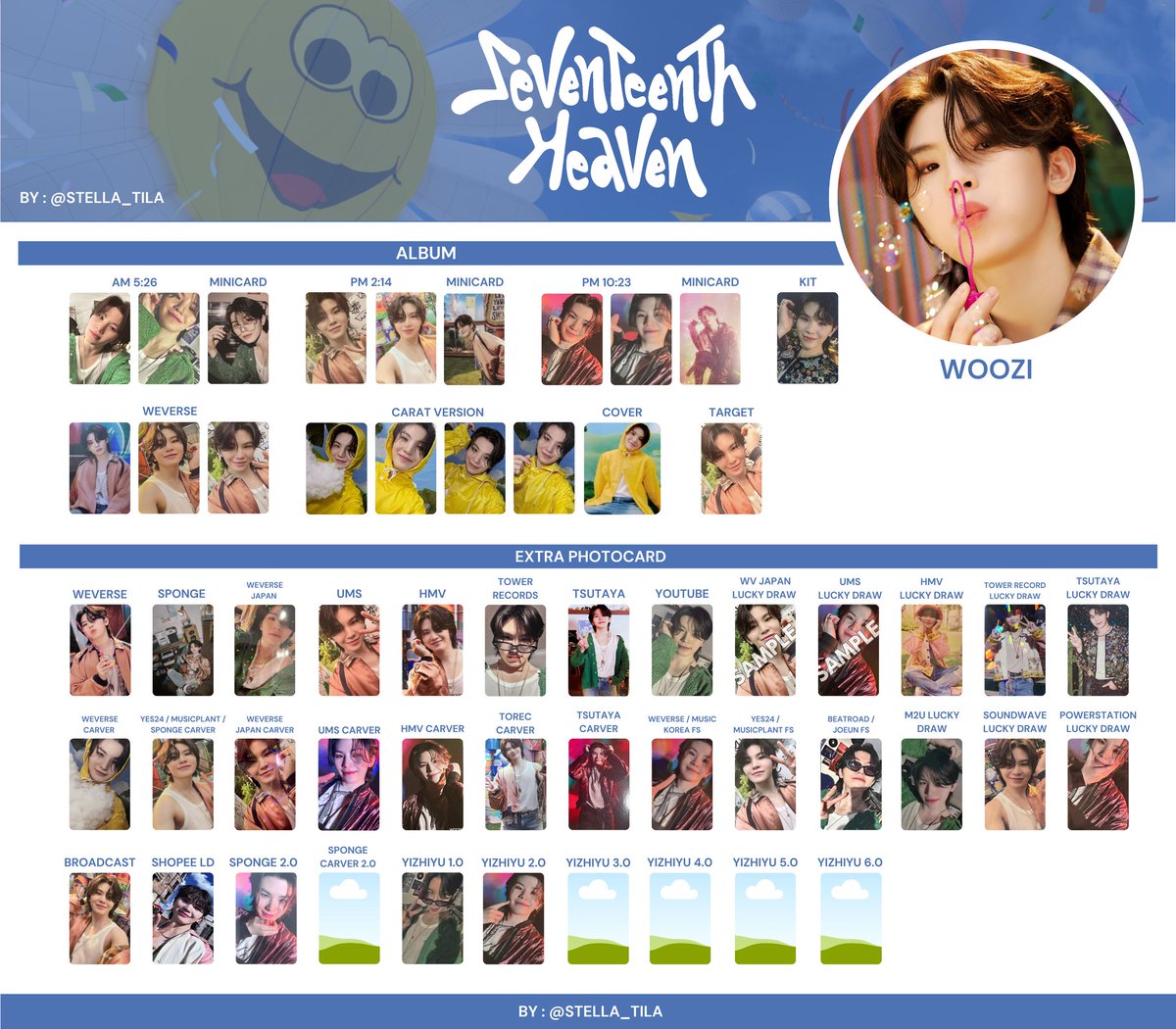 Seventeenth Heaven Member Photocard Template 96 Line : Jun, Hoshi