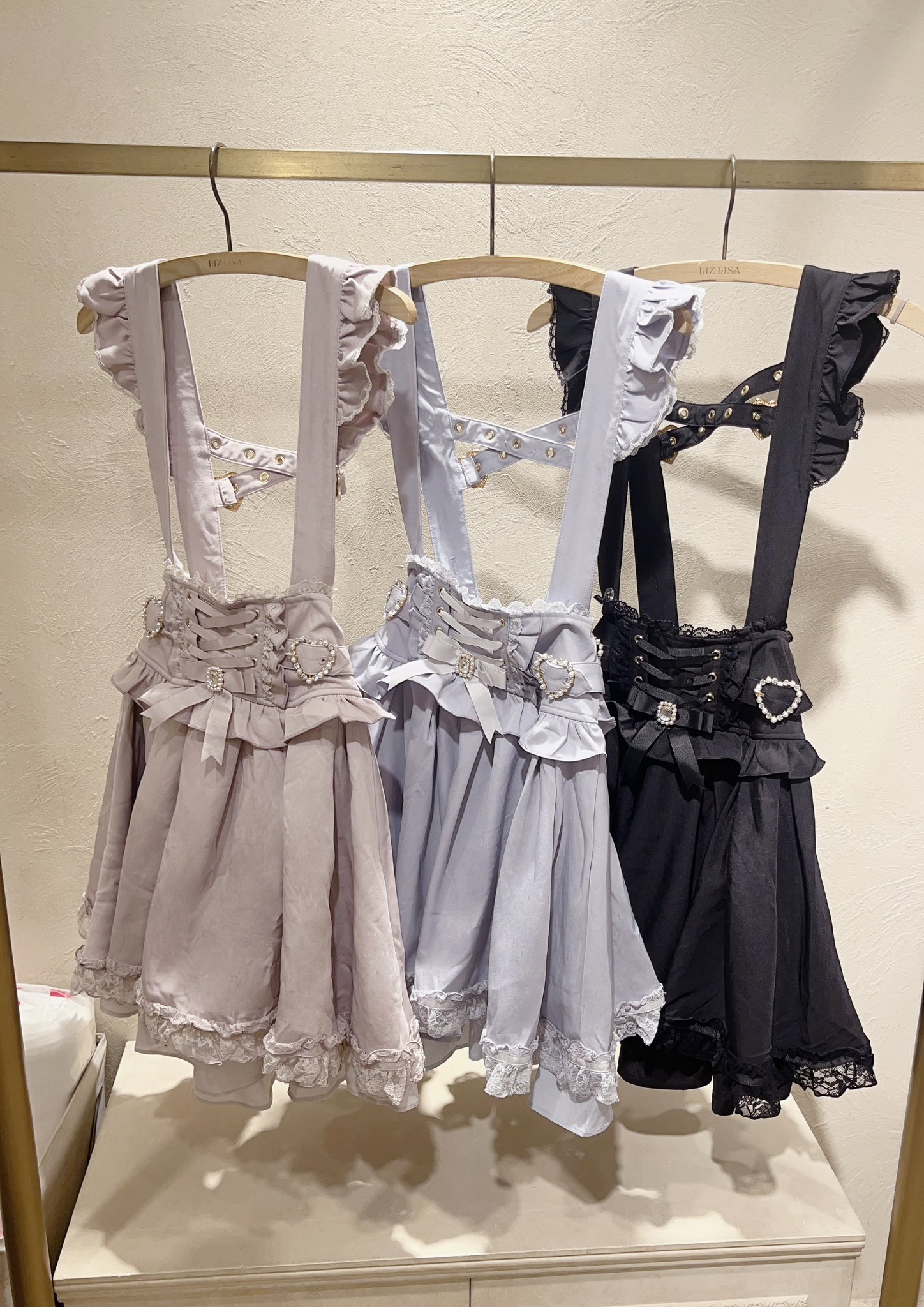 LIZ LISA レースアップハートカシュクールスカート - スカート LIZ LISA レースアップハートカシュクールスカート - スカート