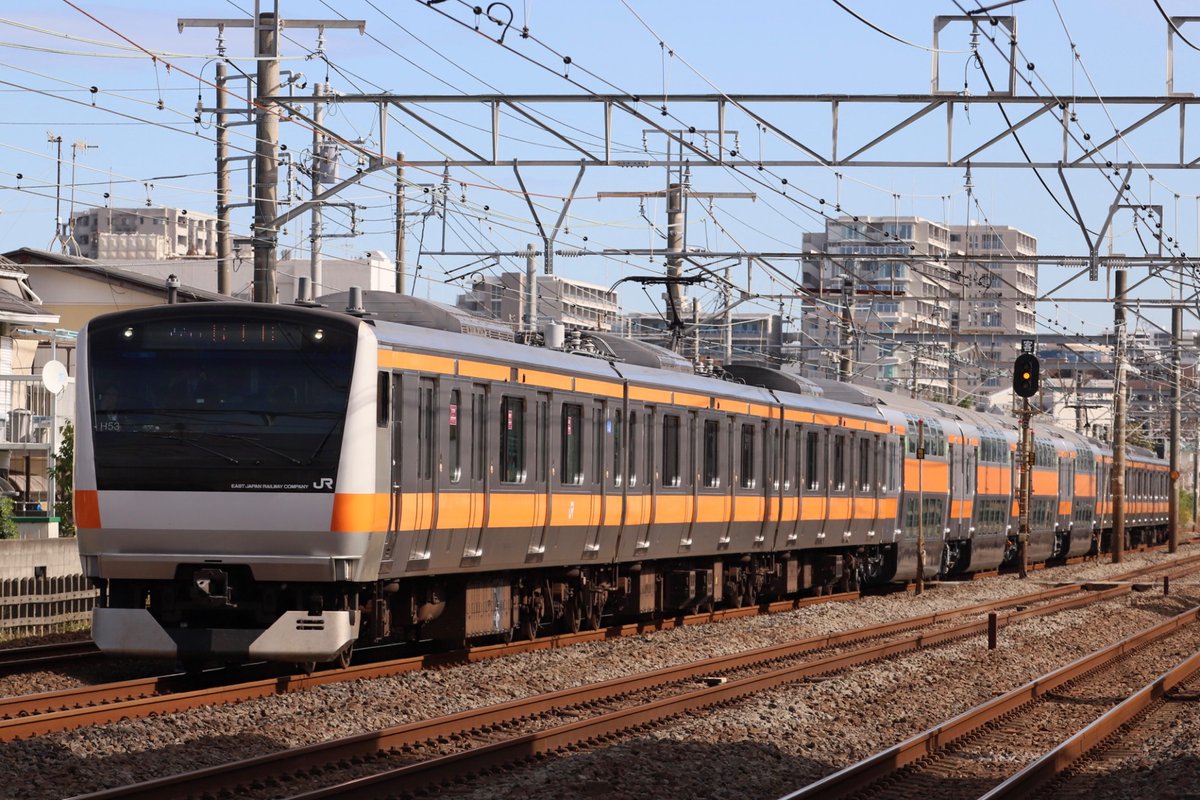 OPS_cityrabbit's tweet photo. 【中央E233系グリーン車公式試運転(2023年11月①)】
11月13日、豊田車両センターのE233系0番代グリーン車(サロE232,233-5,6)が東海道貨物線で公式試運転を行いました。 https://t.co/cbS8Mdk9fM