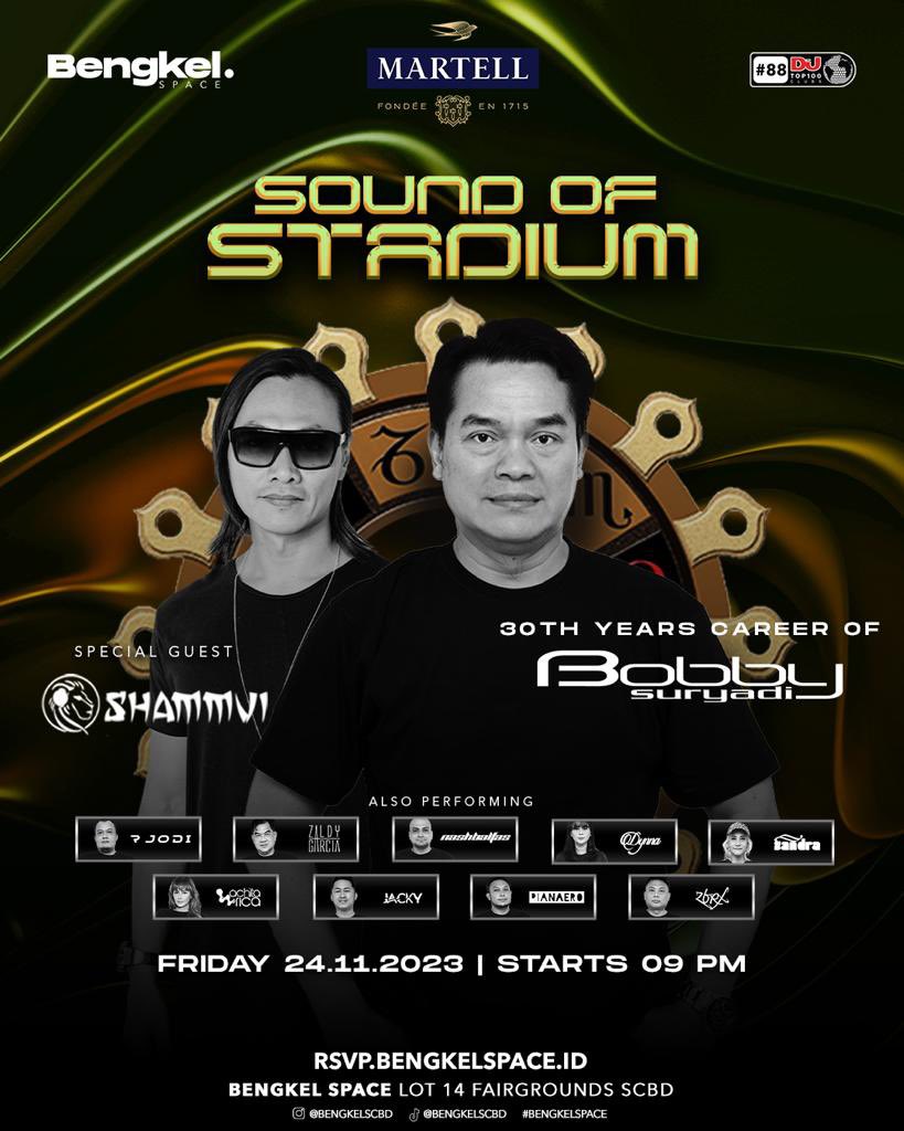 Stadium Jakarta | Stadium production (@stadiumjakarta) on Twitter photo SOUND OF STADIUM
Here is the 30th career journey of <a href="/bobbysuryadi/">Bobby Suryadi</a> that will be held at @bengkelscbd 🪩
With the aim of reminiscing about the past <a href="/bobbysuryadi/">Bobby Suryadi</a> we invite all of you PEOPLE OF BENGKEL to reminisce and feel the excitement again at that time. SOUND OF STADIUM
Here is the 30th career journey of <a href="/bobbysuryadi/">Bobby Suryadi</a> that will be held at @bengkelscbd 🪩
With the aim of reminiscing about the past <a href="/bobbysuryadi/">Bobby Suryadi</a> we invite all of you PEOPLE OF BENGKEL to reminisce and feel the excitement again at that time.