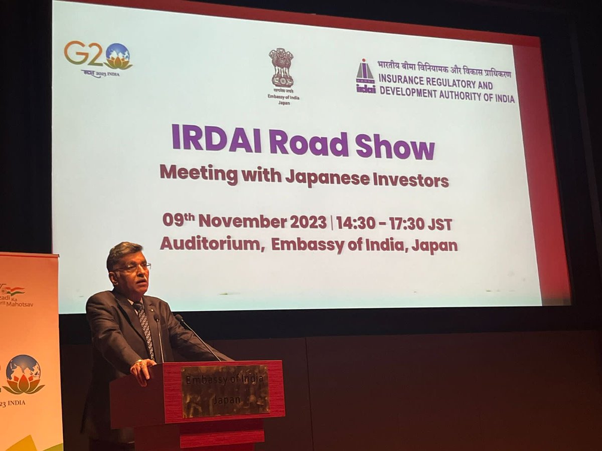 Honoured to participate in IRDAI Road Show along-with Sh Debashish Panda,Chairman IRDAI with Japanese investors at Tokyo @IFFCO__TOKIO @IFFCO_PR