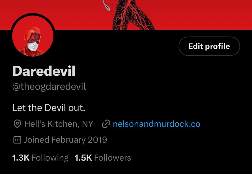 CHAT, CBTWT, CBMTWT, MARVEL/MCU TWT, DAREDEVIL NATION!

WE REACHED 1.5K FOLLOWERS!!! THANK U ALL!! LET'S FUCKING GO!!!!! #1.5k #Daredevil #DaredevilNation