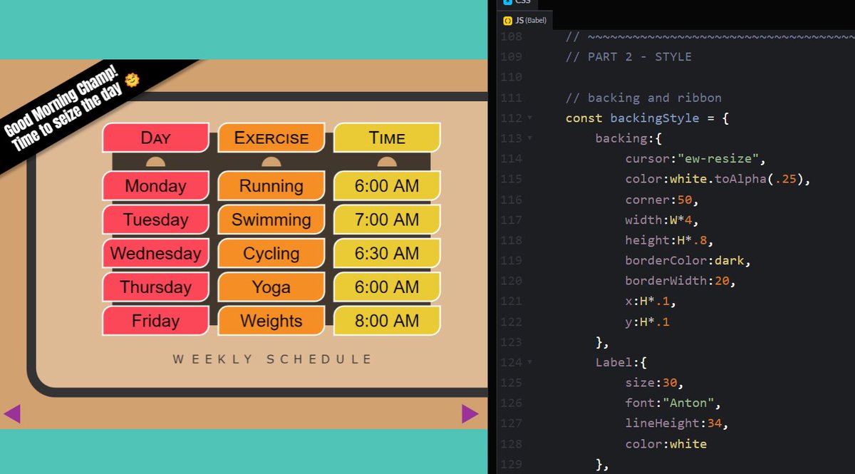 Dr_Abstract's tweet image. So, what do you think of this CSS-like STYLE on the Canvas? codepen.io/zimjs/pen/LYqW… done for the @CodePen #CodePenChallenge for Bento Style?
Do you know of any other #CanvasFramework that has Style?
#CreateJS #JavaScript
#ZIMjs