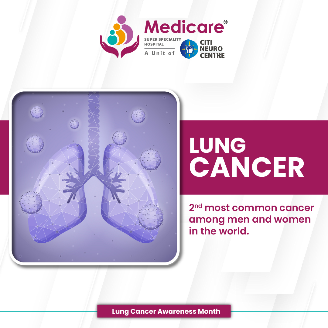 Lung Cancer is the second most common cancer among both men and women worldwide. 

Book an Appointment to Meet our Experts: Miyapur:- 040 21 999 999/ 9675319999, Medak:- 9100941312

#lungcancerawarenessmonth #lungcancer #lungcancerprevention   #Medicarehospitals