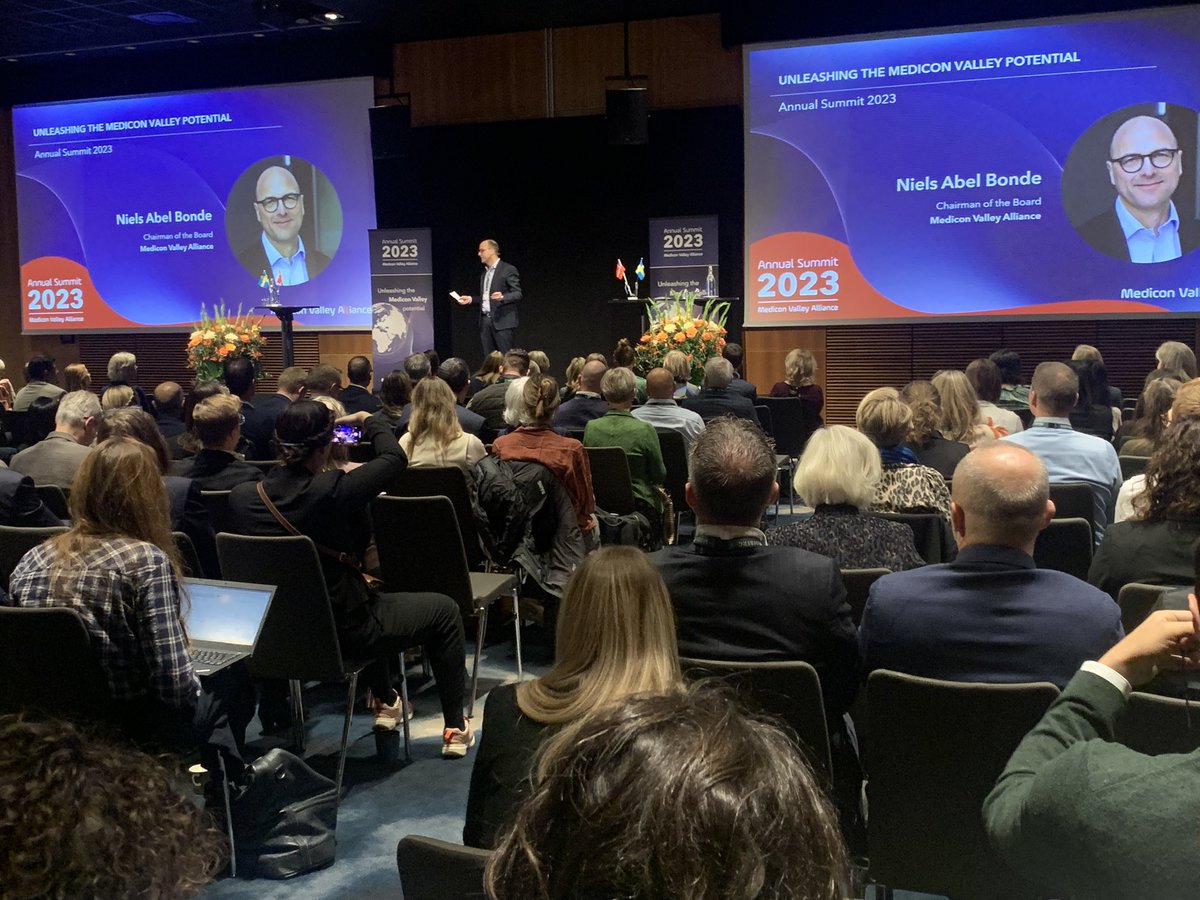 This morning Medicon Valley Alliance Chairman of the Board Niels Abel Bobde succesfully kicked off the 2023 Annual Summit.

He was followed by at by MVA CEO, Anette Steenberg and the Citeline team presenting exiting new MV data. <a href="/asteenbergdk/">Anette Steenberg</a> <a href="/Citeline/">Citeline</a> 
mva.org/press/state-of…