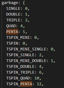 DotNETCSer's tweet image. え...
テトリオのプログラム解析してたら5ライン消しなるPENTAのデータを発見した
前解析した時はなかったしこれはキャラクターシステムへの布石！？
TspinQuadとTspinPentaってなんだよｗ