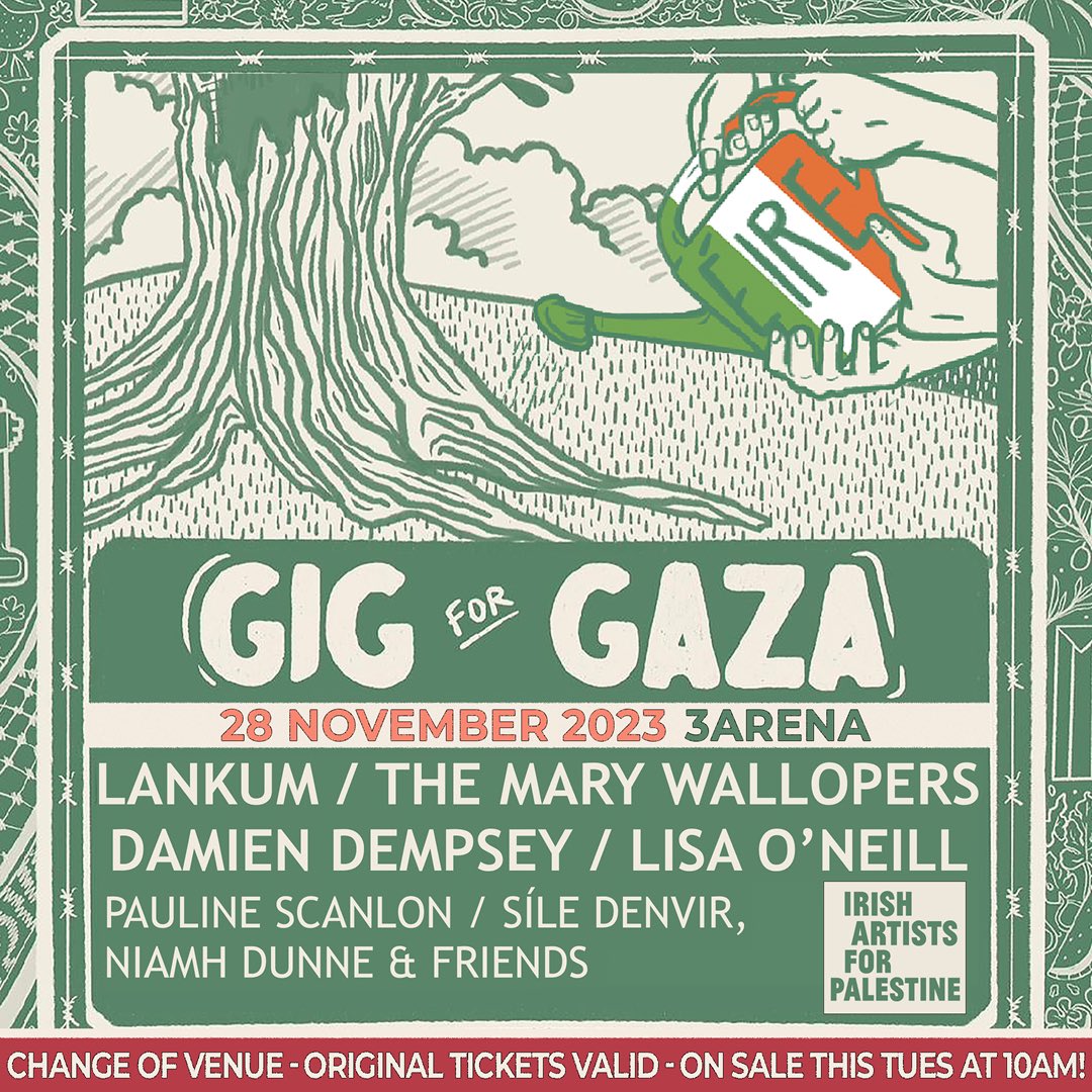 RTs appreciated 🤝 ‘Gig for Gaza’ now 75% sold 🚨 All proceeds to @MedicalAidPal - selling out will raise a massive amount for those who need it most - many of them kids with horrific injuries and with family members killed. Buy a ticket - tell your mates - bring your family.