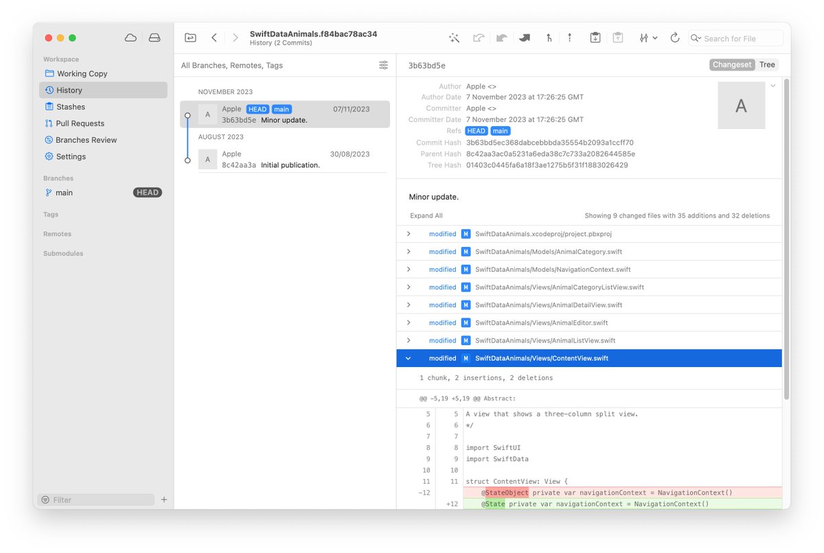 malhal's tweet image. For those using #SwiftData Apple has updated the SwiftDataAnimals project with 9 files changed
developer.apple.com/documentation/…